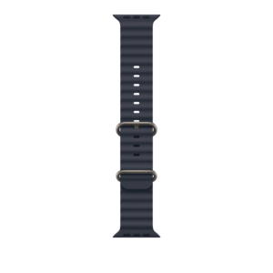 49mm Navy Ocean Band - Natural Titanium Finish