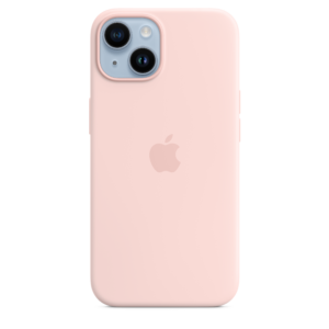 iPhone 14 Silicone Case with MagSafe - Chalk Pink