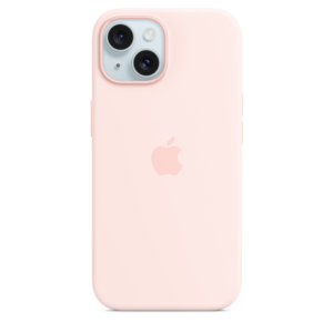 iPhone 15 Silicone Case with MagSafe - Light Pink