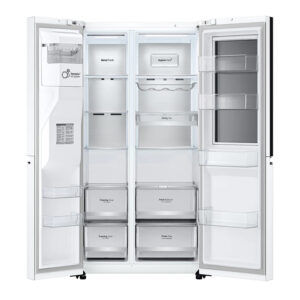 ثلاجة انستافيو ثنائية الابواب ال جي 611 قدم LG InstaView Refrigerator 611 Liters Door By Door