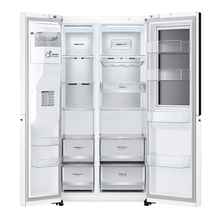 ثلاجة انستافيو ثنائية الابواب ال جي 611 قدم LG InstaView Refrigerator 611 Liters Door By Door