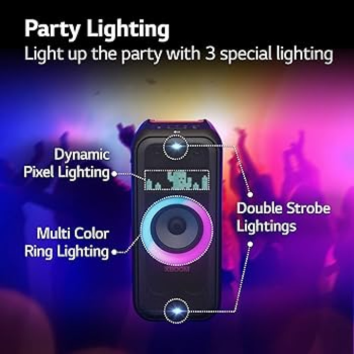 سماعةحفلات بلوتوث محمولة XL7S مع مضخم صوت 8 إنش LG XBOOM XL7S Portable Bluetooth Tower Speaker with 8 Inch Woofer