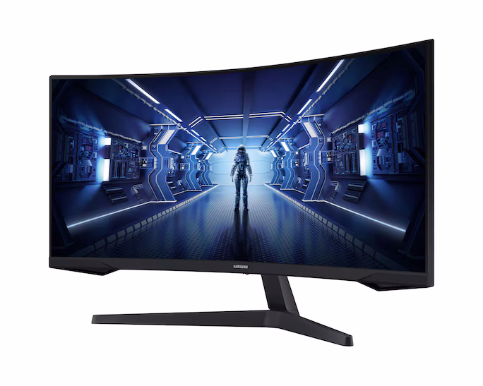 شاشة Odyssey G5 Ultra-Wide 34 انج SAMSUNG 34' Odyssey G5 Ultra-Wide Gaming Monitor with 1000R Curved Screen, 165Hz