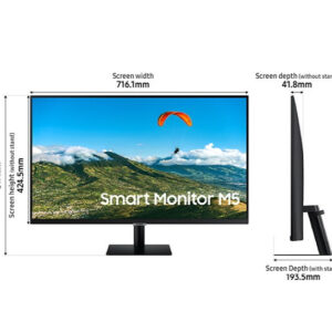 شاشة Samsung (M5 Smart) 27"  Samsung (M5 Smart) Smart Monitor With Mobile Connectivity