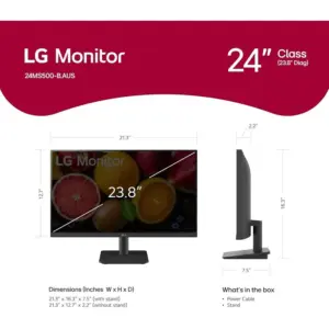 شاشة  بمنفذ HDMI وتصميم بلا حواف مع وضع القراءة 24MS500 24in IPS FHD 100Hz 5ms 24MS500 24in IPS FHD Monitor 100Hz 5ms HDMI Borderless Design with Reader Mode