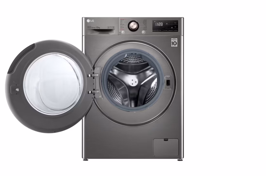 غسالة إل جي WR3210PRG - سعة 10 كجم - تحميل أمامي - سلفر LG WR3210PRG Washing Machine - 10 kg Capacity - Front Load - Silver