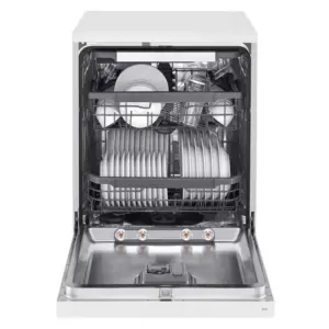 غسالة صحون بمحرك إنفرتر دايركت درايف مع خاصيّة TrueSteam و QuadWash – سعة 14 مكان – لون أبيض Dishwasher with Inverter Direct Drive Motor, TrueSteam and QuadWash - 14 Place - White