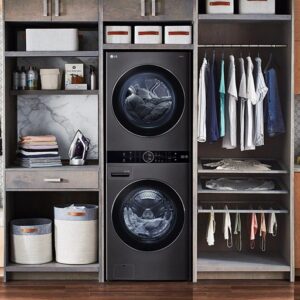 غسالة ملابس ومجففة تصميم مدمج 2 في 1  21/16 كيلوغرام Single Unit Front Load 21/16kg