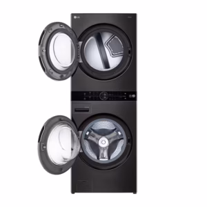غسالة ومجفف ملابس إل جي WT2116BRK - سعة 21/16 كجم - تحميل أمامي - أسود LG WT2116BRK Washer and Dryer - 21/16 kg Capacity - Front Load - Black