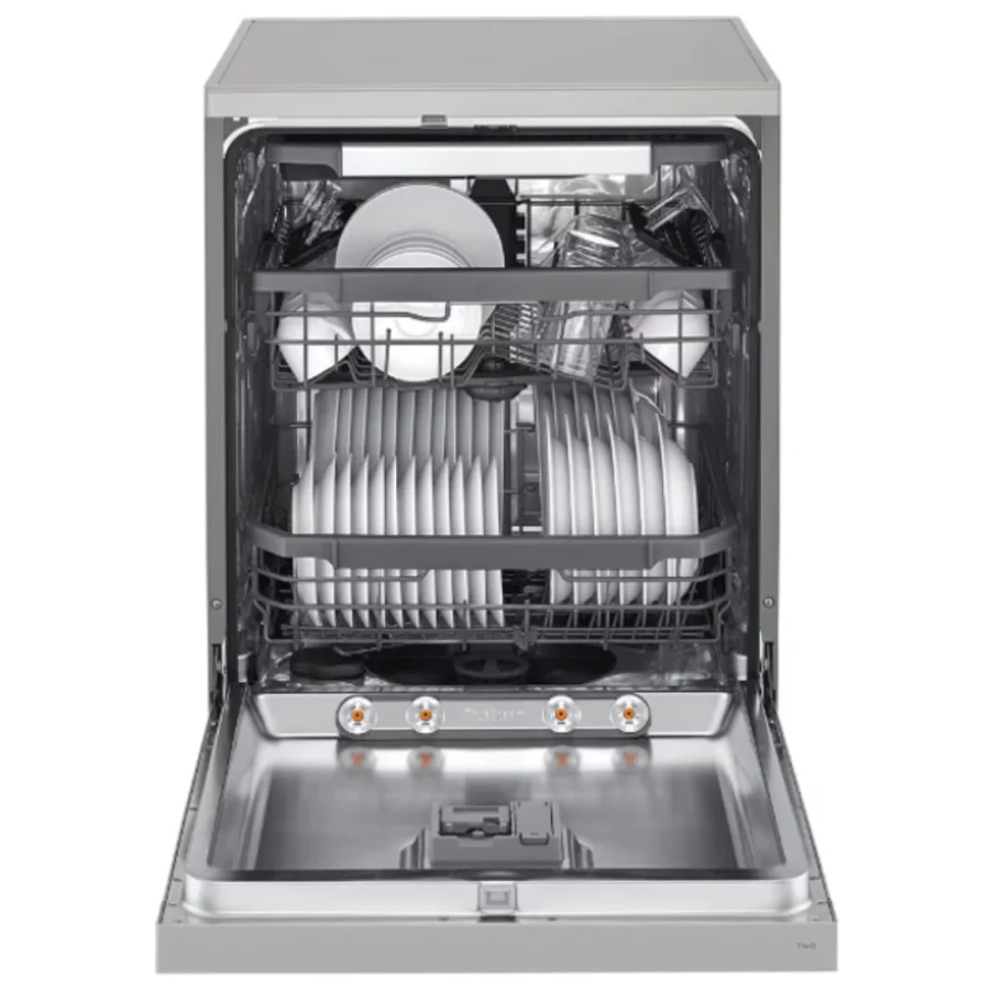 غسّالة صحون بمحرك إنفرتر دايركت درايف مع خاصيّة TrueSteam و QuadWash – سعة 14 مكان – لون فضي Dishwasher with Inverter Direct Drive Motor, TrueSteam and QuadWash - 14 Place - Silver