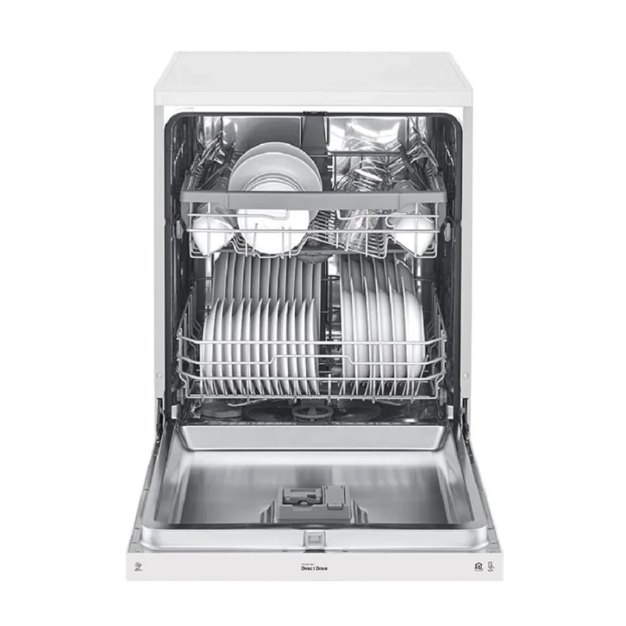 غسّالة صحون بمحرك إنفرتر دايركت درايف وبنظام QuadWash – سعة 14 مكان – لون أبيض Dishwasher with Inverter Direct Drive Motor and QuadWash System - 14 Place - White