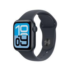 ‏‏Apple Watch SE 3‏ موديل ‏‏‏GPS‏ إطار ألومنيوم مقاس 40 مم بلون سماء الليل مع حزام رياضي بلون سماء الليل - مقاس متوسط/كبير